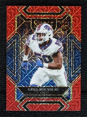 2021 Panini Select Club Level Red Prizm 19/49 Greg Rousseau #288 Rookie RC 0w4w