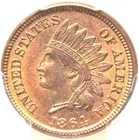 Indian Head Cent 1864 Bronze No L PCGS MS-66 RB CAC! Mostly Red! Stunning PQ Gem