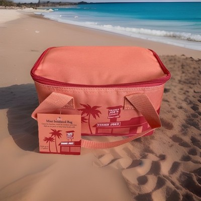 Trader Joe s Mini Insulated Tote Lunch  Bag 1.5 Gal Peach NEW COLOR LIMITED!!