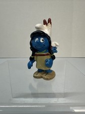Vintage 1992 Schleich Native American Smurfette Smurfs Germany by Peyo Schleich