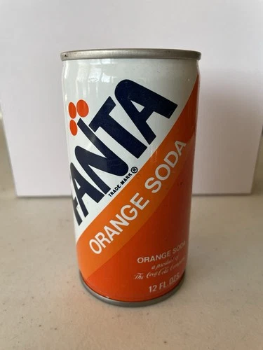 Vintage Fanta Orange Soda Can Steel Pull Tab Coca Cola Company