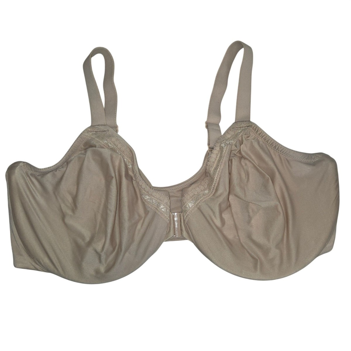 Wacoal Style 855313 Front Close Underwire Bra Beige Size 40G 4597