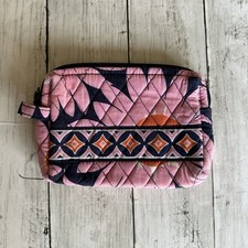 PREOWNED VERA BRADLEY DAISY PRINT MAKE UP BAG POUCH PINK BLUE