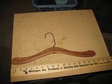 VTG WOOD CLOTHING HANGER STATLER HOTELS DET. BOSTON BUFFALO NY WA OH PITTS RARE
