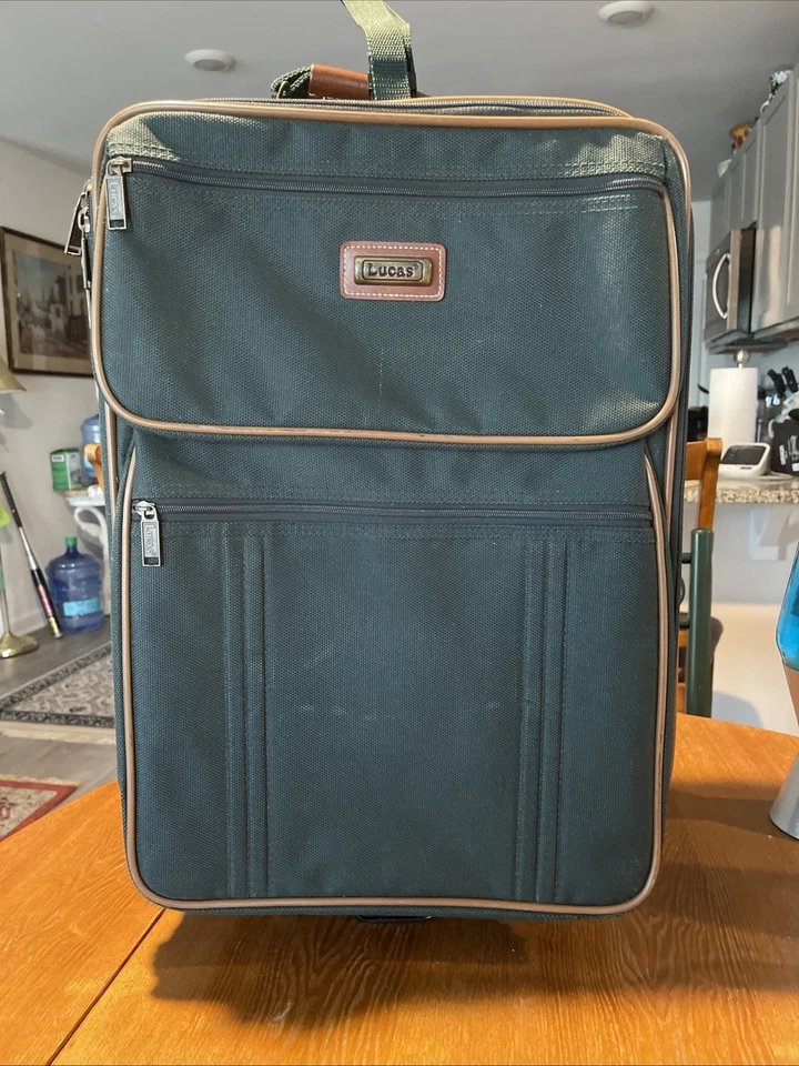bagagem de mão lucas verde lona 14x21 com rodas - Imagem 2 de 4