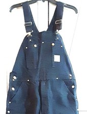 Carhartt R28 Black Duck Bib Overalls 36x30 Workwear Double Knee Pad