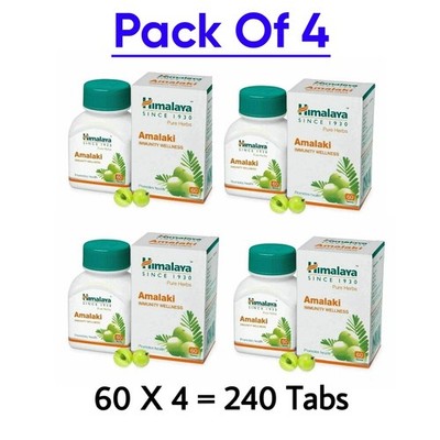 Himalaya AMALAKI Tablets Amla Gooseberry 4 Box 60 Tabs Each FREE SHIP Exp 2027