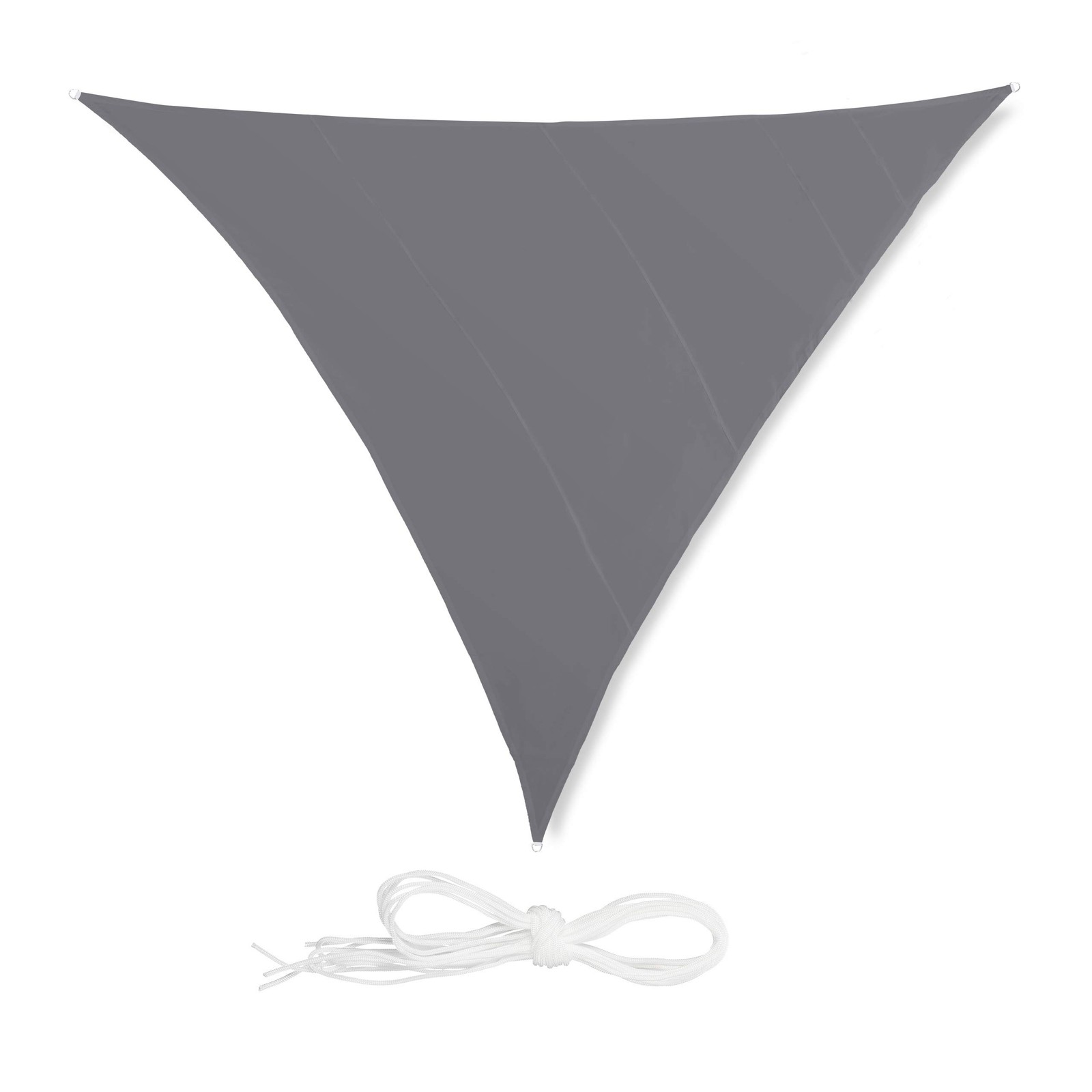 Voile d'ombrage triangle beige 3x3x3m en PEHD résistant aux UV pour balcon et jardin