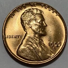 1955 S Uncirculated Red Lincoln Wheat Cent Exact Coin Imaged #LWC434