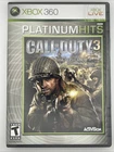 Call of Duty 3 - Platinum Hits (Xbox 360, 2007) Complete CIB w/ Bonus DVD Disc