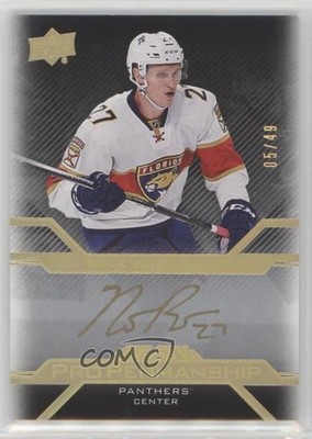 2016-17 UD Black Pro Penmanship Spectrum 5/49 Nick Bjugstad #PEN-NB Auto 4kz