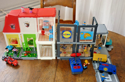 Steckspiel für Kinder Playtive Junior Wohnhaus+Süpermarkt, Lidl Autos/Licht Hupe