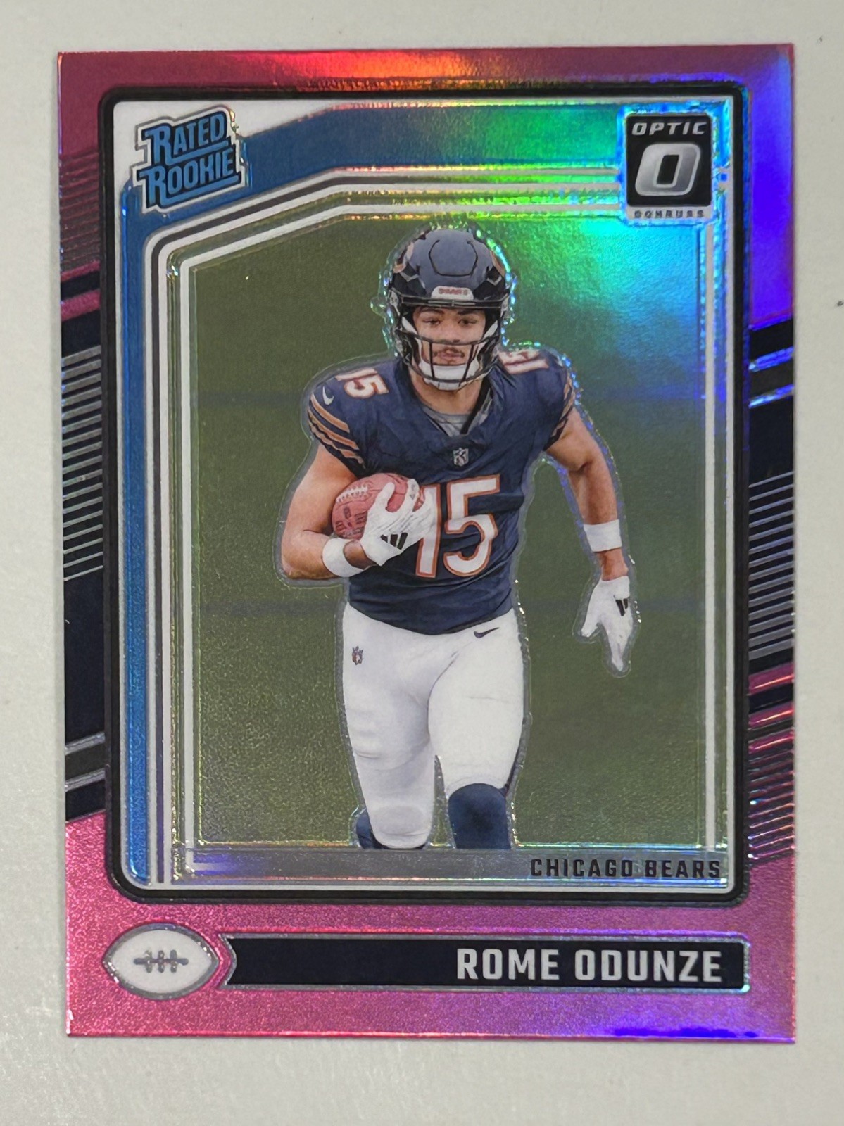 2024 Donruss Optic Rome Odunze Pink Rated Rookie #286 Bears