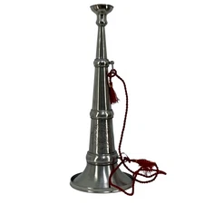 Old Firefighter Fire Parade Horn Trumpet or Bugle Brushed Satin Nickel