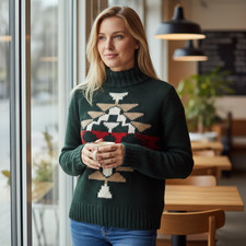 Hollister Abercrombie  Fitch Turtleneck Sweater XS Black 210D