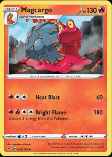 Magcargo - 028/185 - Uncommon (Lp) Vivid Voltage - Fire Pokémon