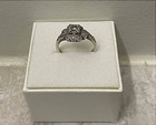 Kims Jewelers Sterling Silver Antique Design Diamond Ring (Size 6.5) — photo 2