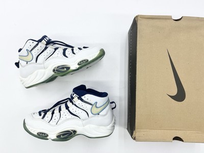 Vintage 1997 Nike Zoom Flight 1.0 White Carolina Navy Blue SZ 10