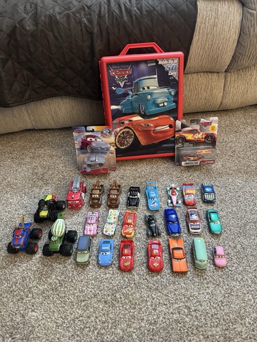 Disney Cars Case And Diecast Car Lot