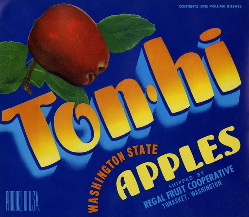Ton-Hi Brand Apple Crate Label - Regal Fruit Cooperative - Tonasket Washington