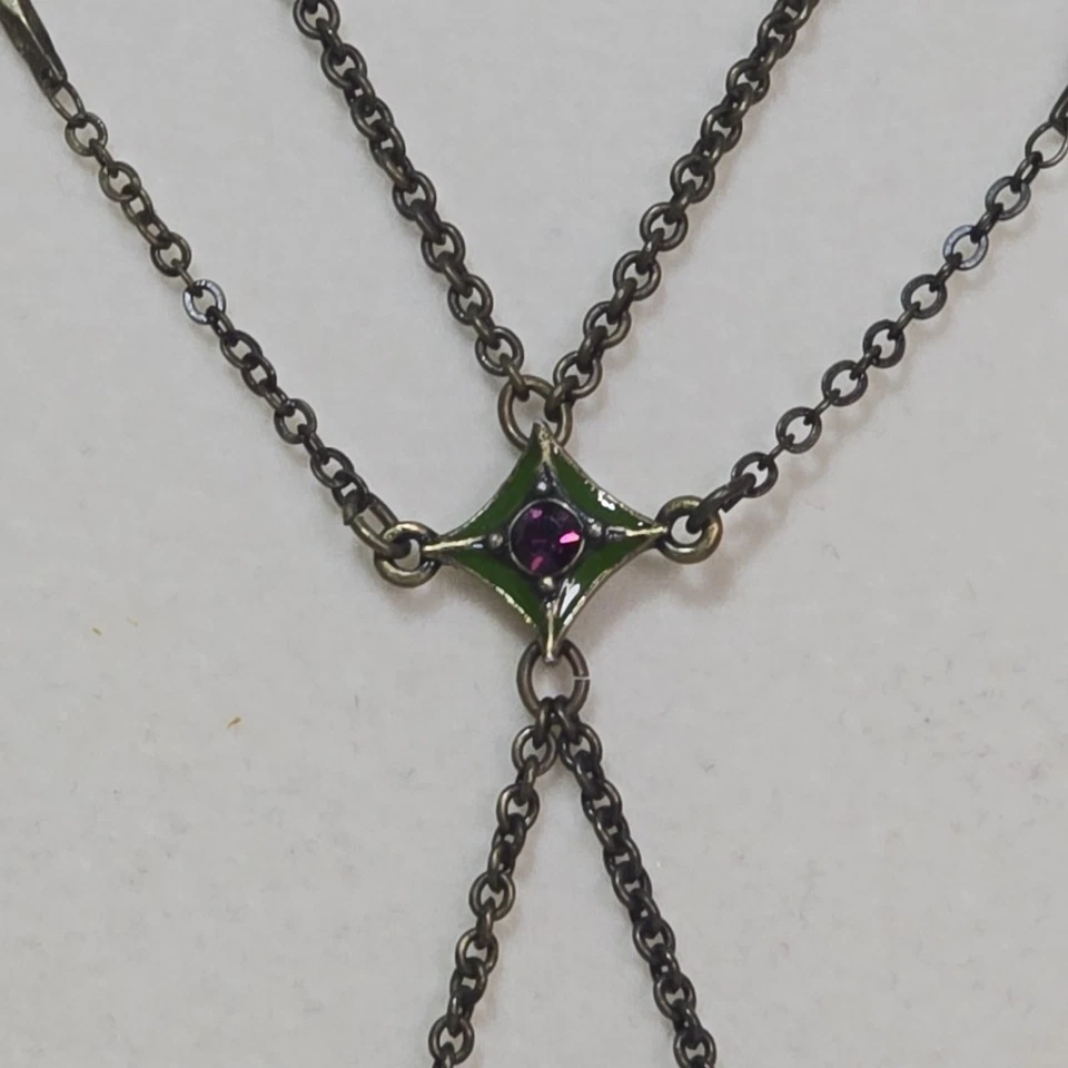 Collar Medallón De Colección Avon Nina Ricci 2000 Estrás Boho Naturaleza Occidental Foto 3 de 4