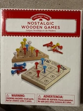 nostalgic wooden game peg puzzle, two pack