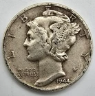 1944 P Mercury Dime XF/AU You Grade It! 90% Silver Type Coin EF Free ship!