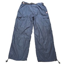 Vintage Y2K Old Navy Cargo Pants Men's Size L Navy Belted Bungee Hem Gorpcore