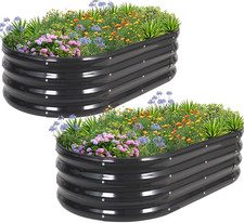 Galvanized Raised Garden Bed- Planter Garden Boxes Outdoor, Raised Beds for Gard