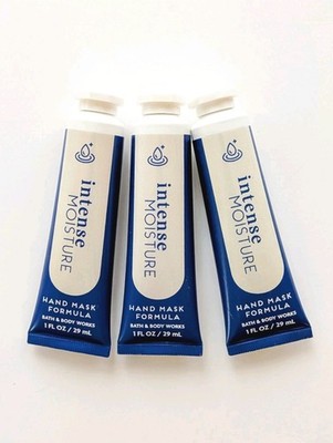 3 NEW Bath & Body Works Intense Moisture Hand Mask Formula Cream Lotion 1 fl oz