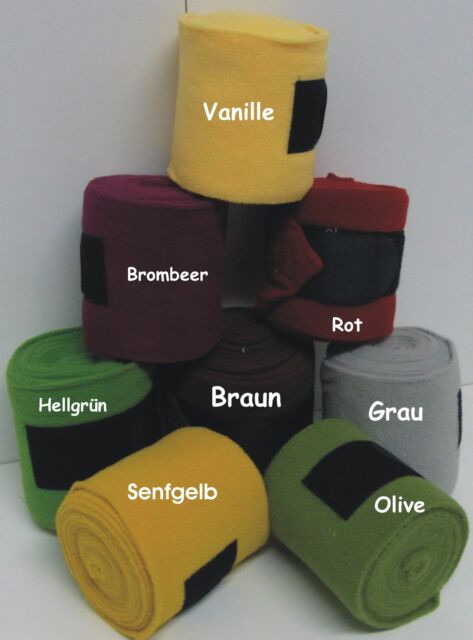 ANGEBOT! 4er Set Anti Pilling Polar Fleece Bandagen von Novoride ANGEBOT! 4er Set Anti Pilling Polar Fleece Bandagen von Novoride