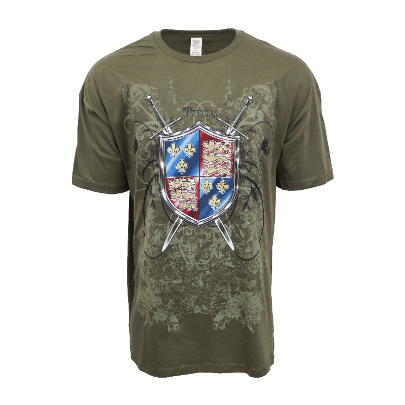МУЖСКАЯ ФУТБОЛКА THE TUDORS С ИЗОБРАЖЕНИЕМ ЛЕСНОГО КОТИКА ЗЕЛЕНОГО ЦВЕТА