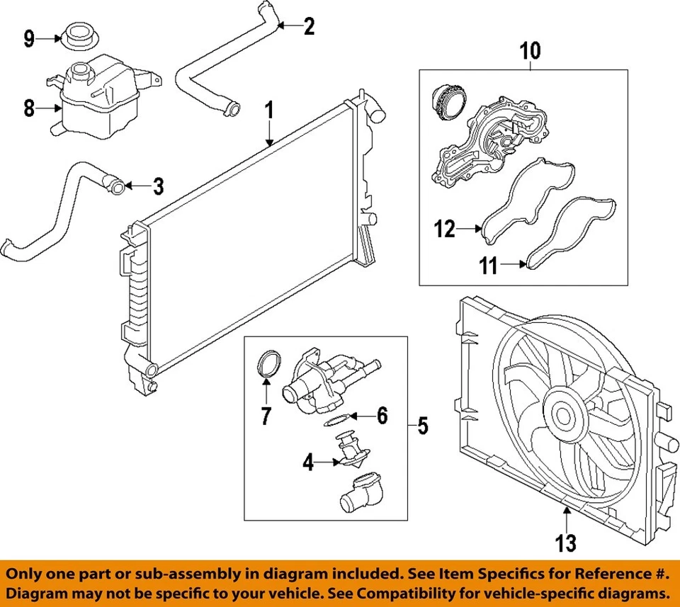 Used Engine Coolant Reservoir fits: 2011 Ford Taurus Grade A - Image 3 of 4