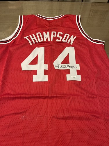David Thompson #44 SIGNED NC State Red CUSTOM JERSEY JSA CERTIFIED 1974 Champs!