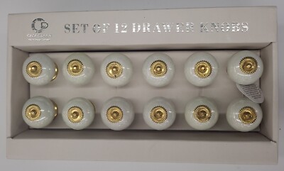 Casa Decor Drawer Knobs Ceramic Pulls Set Of 12 HAND CRAFTED HANDMADE NWT (AC1-4