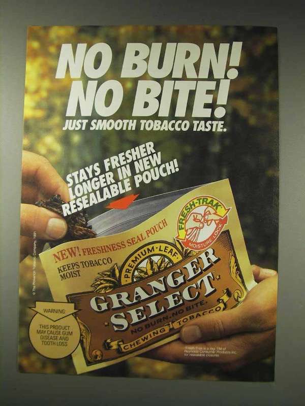 1991 Granger Select Tobacco Ad