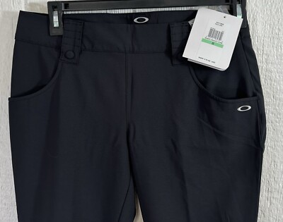 OAKLEY Hydrolix palm Capri golf Pants Size 8 Black side zip hiking