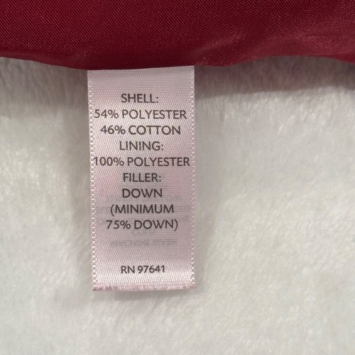 J Jill Down Puffer Vest Womens Size Small Cranberry Red Snap Closure Pockets - Picture 8 of 10