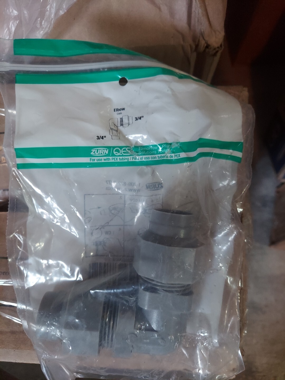 Lot Of 9 Zurn Elbow 3/4" to 3/4" - MPN - QBE44N-Repair Polybutylene Plumbing