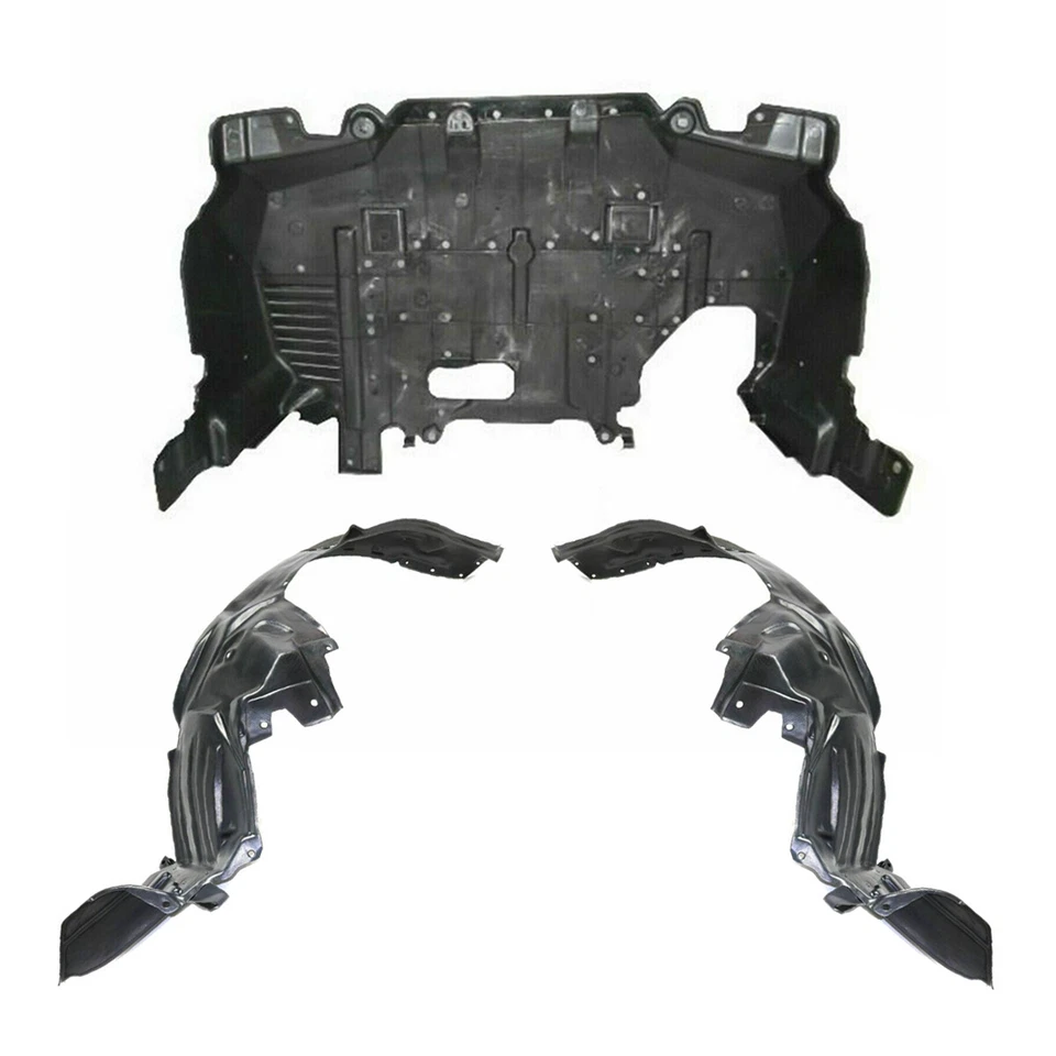 Fender Liner & Engine Under Cover Set w/ Clips For 2014-2016 Subaru Forester Foto 2 de 4