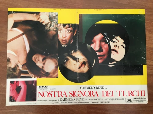 B19,Fotobusta Poster, Nostra Signora dei turchi  CARMELO BENE TEATRO 1968