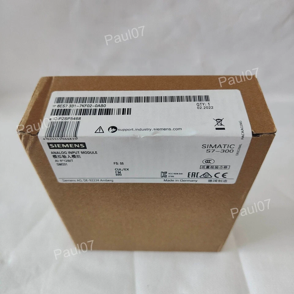 New Siemens 6ES7331-7KF02-0AB0 6ES7 331-7KF02-0AB0 S7-300 Analog input SM 331 - Photo 4/4