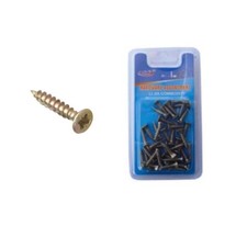 35X Screws 20mm for Wood Head Cross Flared Flat Brass Finish Screwdriver DIY