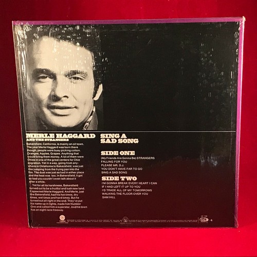 MERLE HAGGARD Sing A Sad Song 1971 USA Vinyl LP Capitol record - Picture 2 of 3
