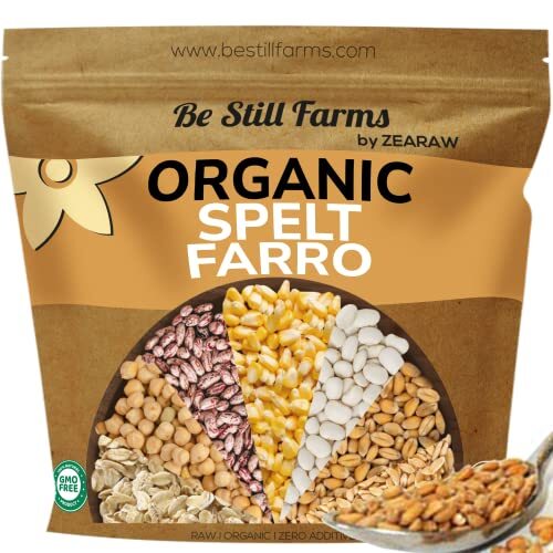 Spelt Farro Grain Organic 5.8 lb Whole Wheat Berries Bulk Ancient