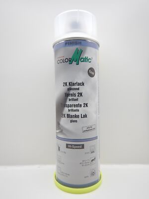 COLOR MATIC FINISH 2K KLARLACK GLÄNZEND HOCHGLANZ LACKSPRAY SPRAYDOSE 500ML