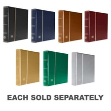 Brand New Quality Leuchtturm Padded Leatherette A4 Stockbook with 64 White Pages