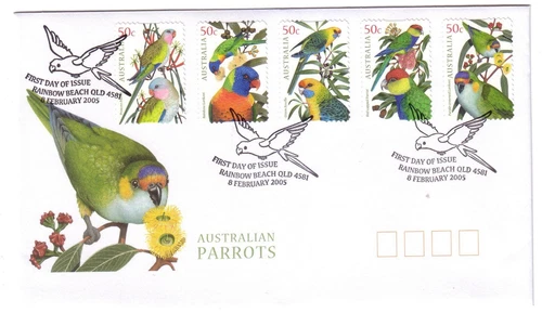 2005 FDC. Australia. Australian Parrots. P&S. Parrot PictFDI "RAINBOW BEACH"