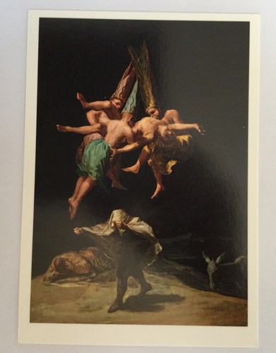 Postcard MUSEO NACIONAL DEL PRADO VUELO de BRUJAS Witches Flight GOYA UNUSED