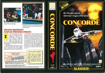 CONCORDE aka CONCORDE AFFAIRE '79 / SWEDISH VIDEO SLEEVE / HEM FILMS VIDEO LABEL